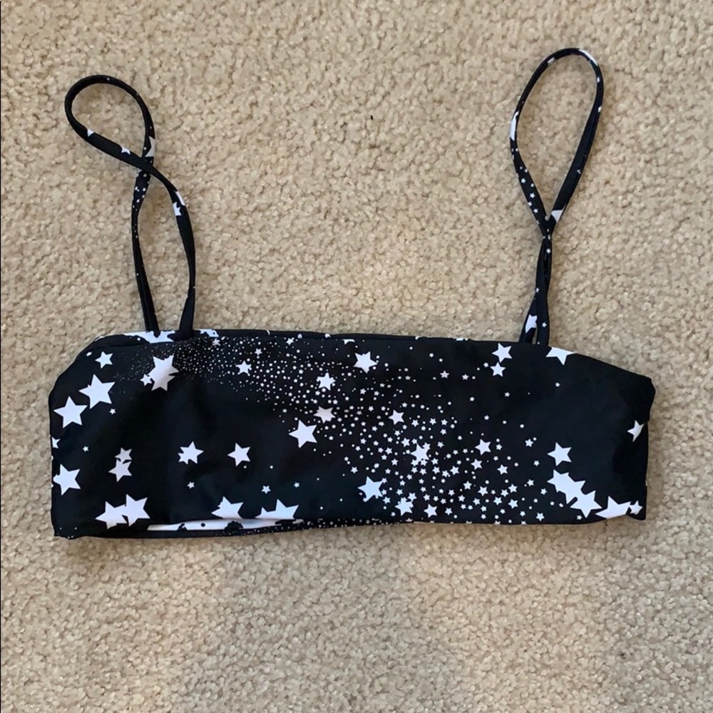 Galaxy and marble reversible bikini top
